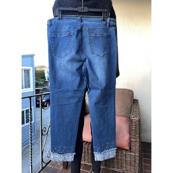 Soft Surroundings Rhinestone Jeans Womens Plus Size 36W - Picture 2 of 4